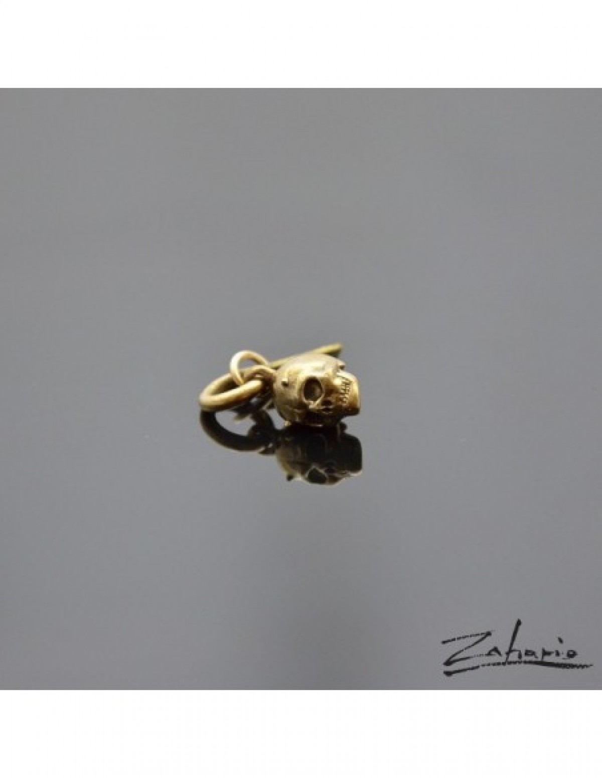 Wisior czaszka z małymi rogami brąz Zahario